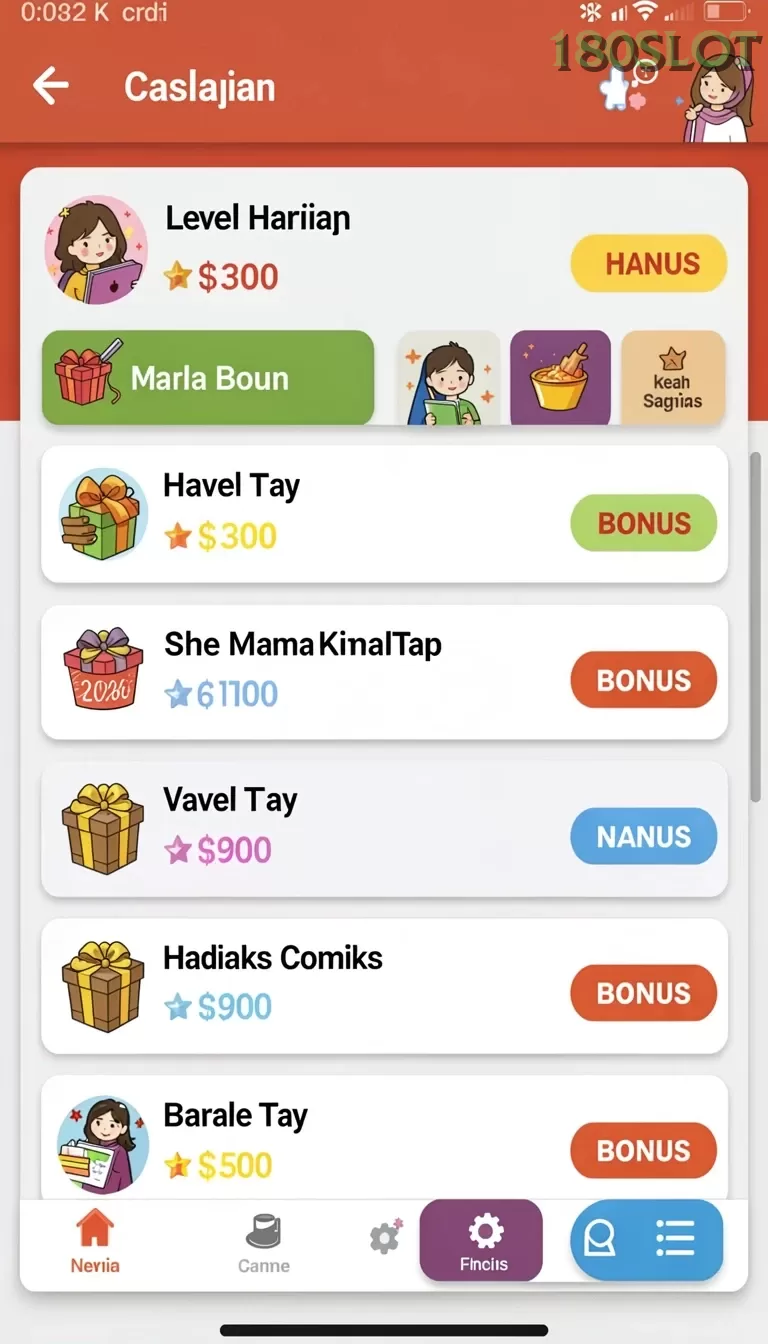 Cuplikan layar MEGA388 — menu navigasi